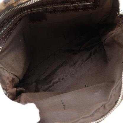Fendi Zucca Nylon Canvas Brown Women's Handbag