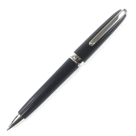 Cartier Louis Cartier Stripe Twist Ballpoint Pen Black Silver Made In France