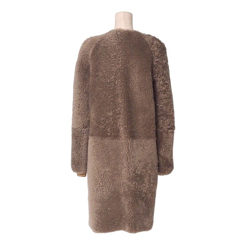 Celine Coat Size 36 《phoebe Period》 Mouton Coat Long Coat Reversible Collarless