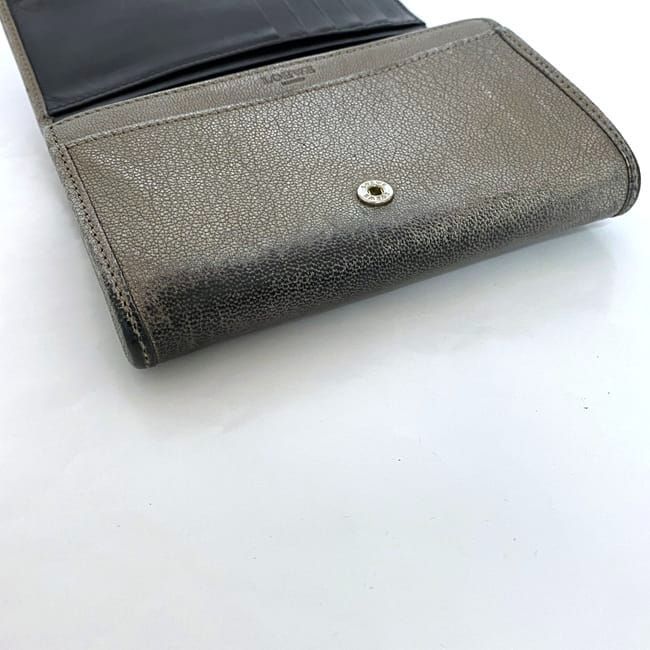 Loewe Fold Wallet Ec22896 Silver Anagram Vintage
