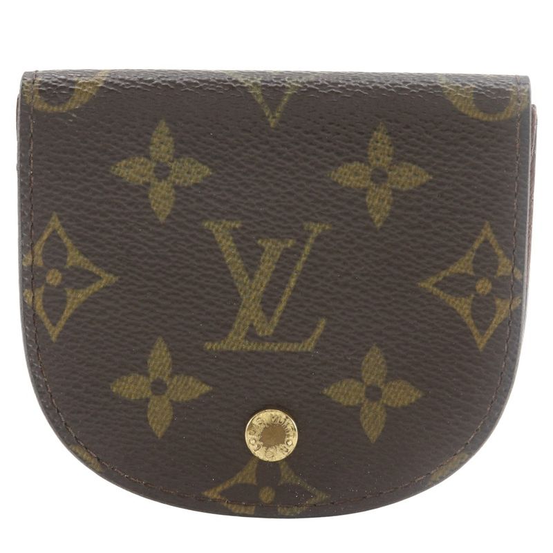 Louis Vuitton Porte Monnaie Gousset M61970 Monogram Canvas Brown Ct1004 Unisex