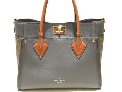 Louis Vuitton 2WAY Tote Bag On My Side MM M56550 Dark Gray Calf Leather