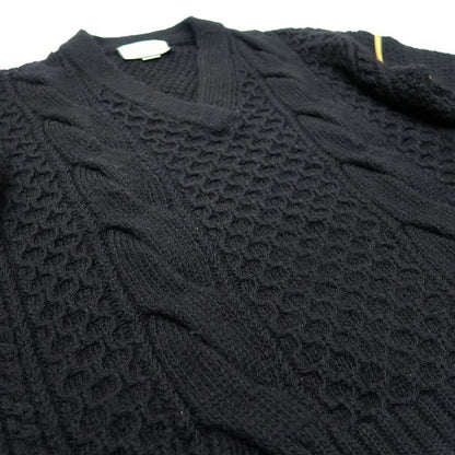 Gucci Detachable Sleeve Cable Knit S BK 680968 Wool 2WAY Women's