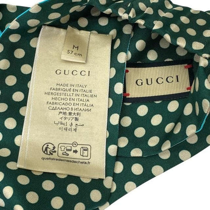 Gucci 741890 Scarf Bandana Interlocking G Accessories Small Pattern Dotted Silk