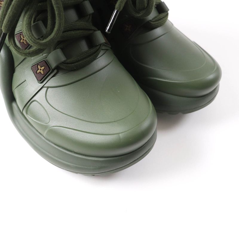 Louis Vuitton Arkwright Line Monogram LV Logo Lace-up Side Zip Rubber Rain