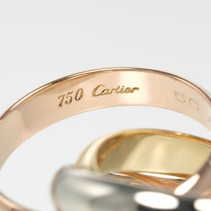 Cartier Trinity 3.8mm (0.15in) Band 18K Gold (YG X PG X WG) No 10 Ladies 11g