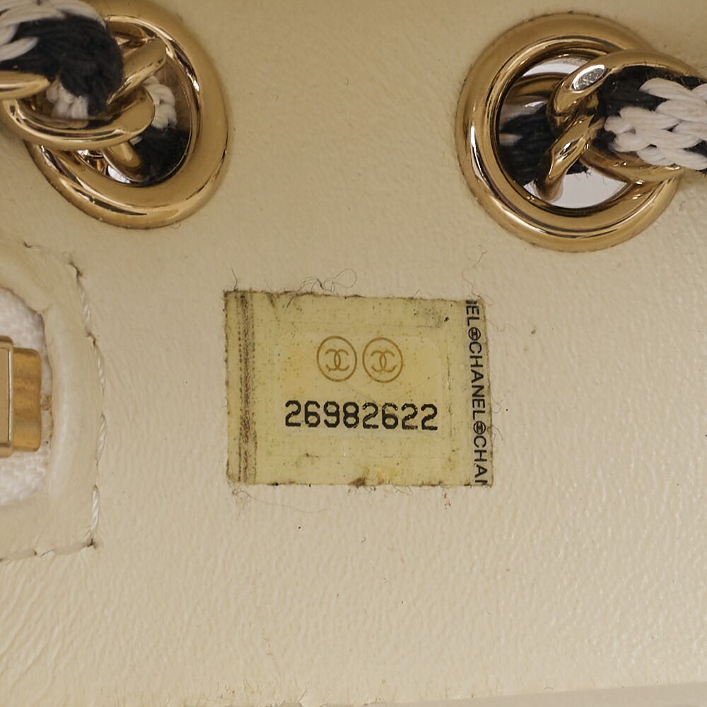 Chanel Cruise Line Floating Chain Shoulder Bag Lambskin And Vinyl Black With