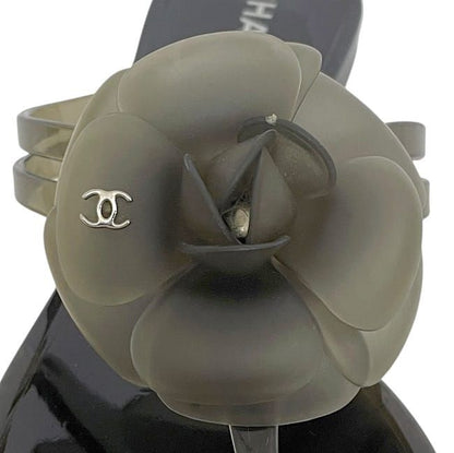 Chanel Sandals Black Camellia G26012x01618 Excellent Condition