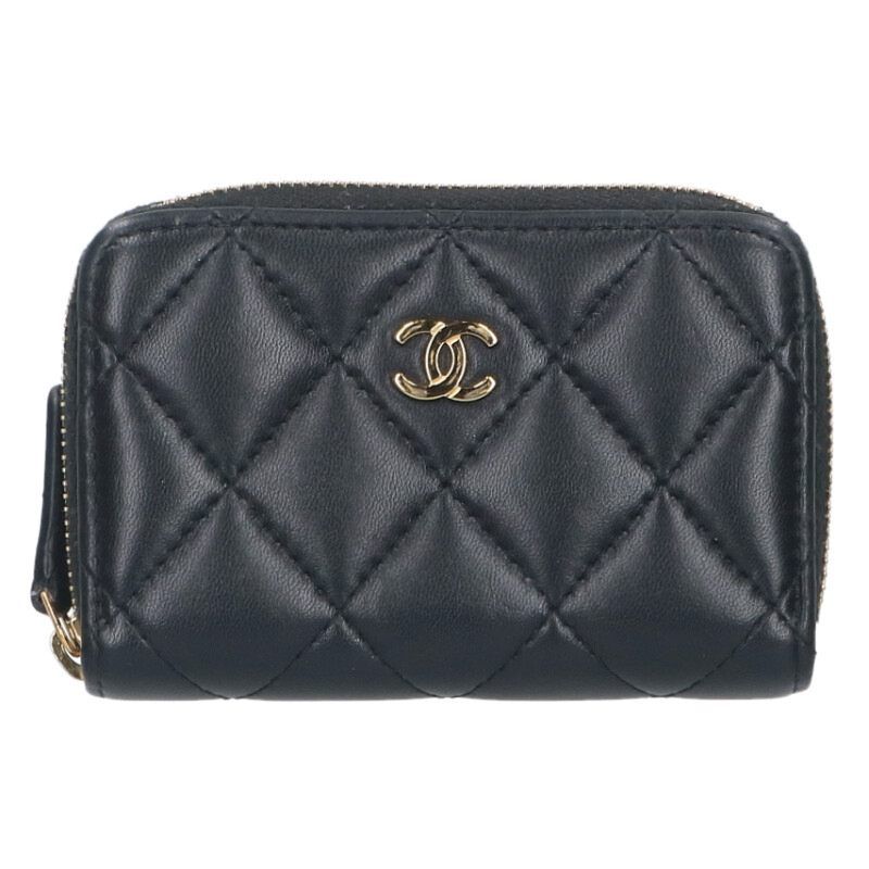 Chanel Coco Mark Round Zip Coin Case Women