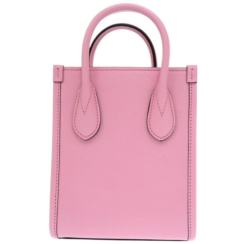 Gucci Bananya Collaboration 671623 Leather 2-way Handbag Pink 0727 Gucci