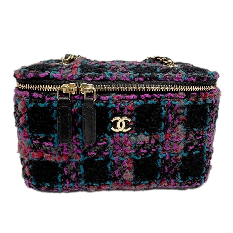 Chanel Tweed Classic Vanity Chain Shoulder Multicolor