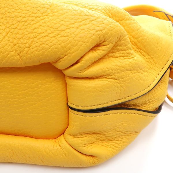 Celine Shoulder Bag 162863 Leather 1028 Yellow Cadena Celine