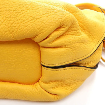 Celine Shoulder Bag 162863 Leather 1028 Yellow Cadena Celine