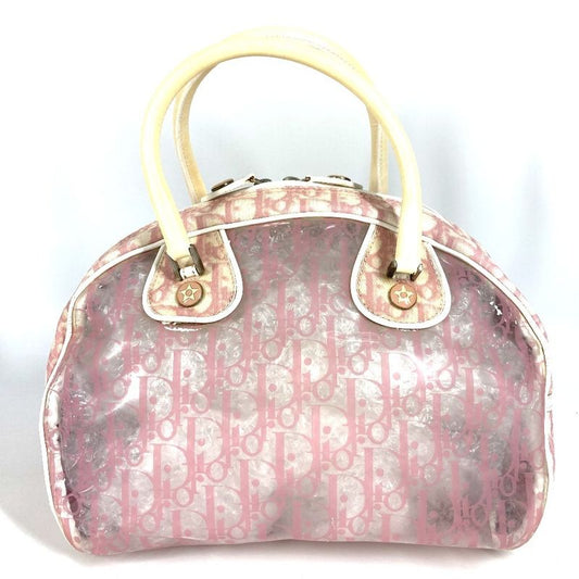 DIOR Handbag Trotter Logo Vinyl Pink