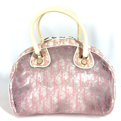 DIOR Handbag Trotter Logo Vinyl Pink
