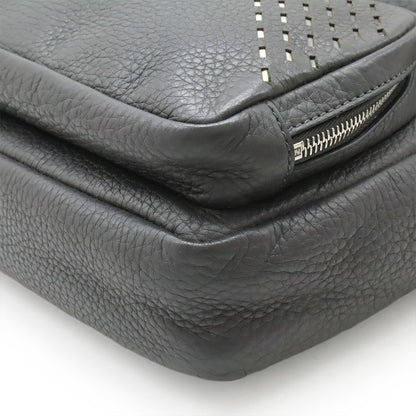 Fendi Celeria FF Logo Backpack Backpack Sac Leather Gray Black Black Silver