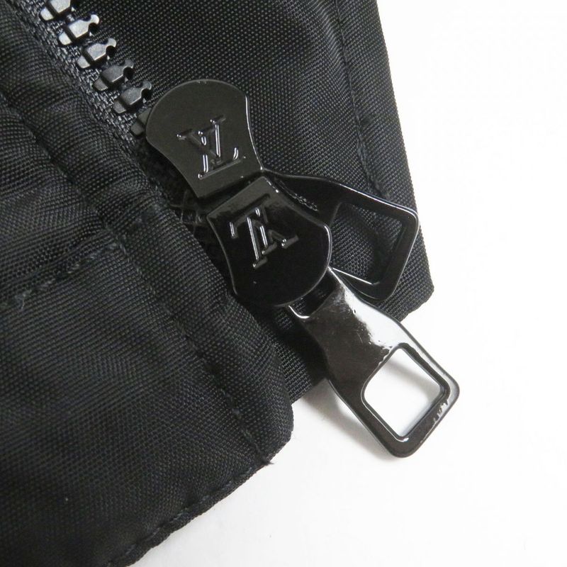 20SS Louis Vuitton 1a63fq Monogram Spray WZIP Padded Blouson Jacket Black×blue