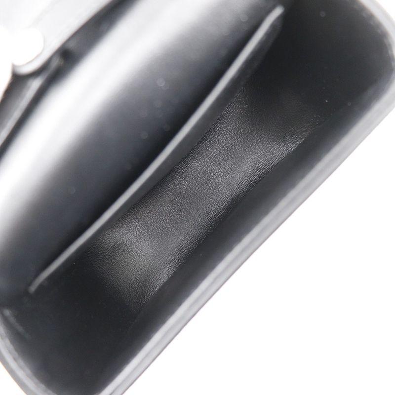 Celine Mini Triomphe 2WAY Clutch Leather X Sequins Black Ladies Shoulder Bag