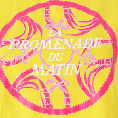 Hermes 22AW Cotton LA Promenade DU Matin Morning Walk Short Sleeved T-shirt Top