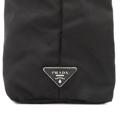 Prada 2way Bag Camouflage Reversible Triangle Logo Nylon Khaki X Black Silver