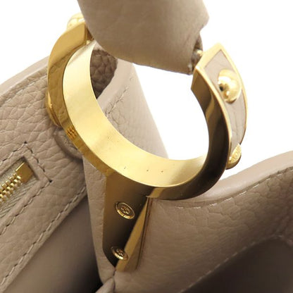 Louis Vuitton 2way Bag Capucines MM Taurillon Leather Beige Gold Hardware