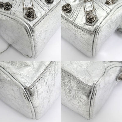 Balenciaga Luca Gol Nano 792599 Metallic Silver - 2WAY Handbag Shoulder