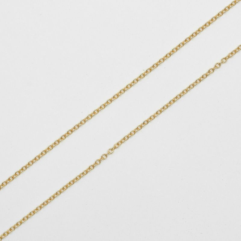 Tiffany & Co Bezel Set 18K Yellow Gold And Diamonds Ladies 2.38g Necklace