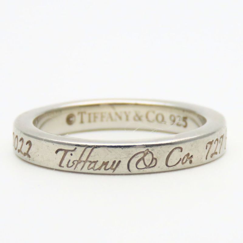 Tiffany & Co Ring / Ring Notes Narrow New York 925 Silver Approx 3.1g Silver