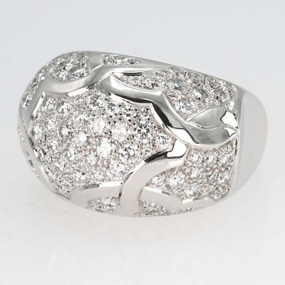 Finished Chanel Ring No 10 Camellia Dome #50 7l1336 750 D 18.2g Jewelry H17479