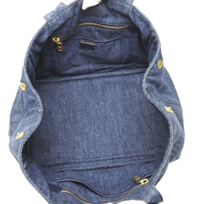 Prada Cotton Canvas Tote Bag Canapa Tote Bag Prada Blue