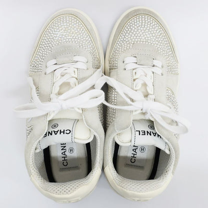 Chanel Sneakers Sequins White Size 36 Approx 23.0cm (9.06in) Coco
