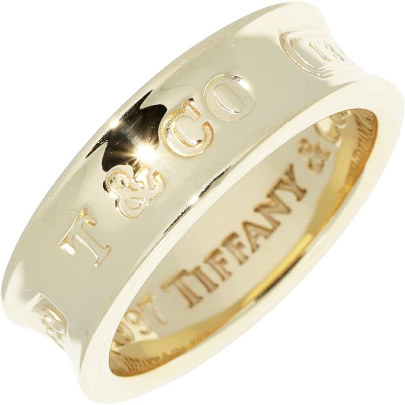 Tiffany & Co Ring 18K Yellow Gold 1837ring Width 6mm (024in)