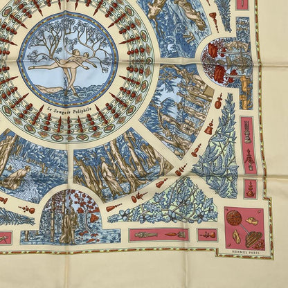 Hermes Scarf Carre 90 Polyfill Dreaming Beige