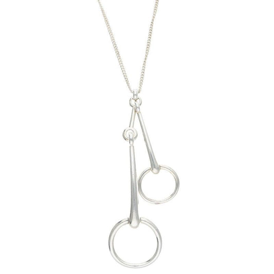 Hermes Horsebit Pendant Necklace Men's Horsebit Silver Necklace