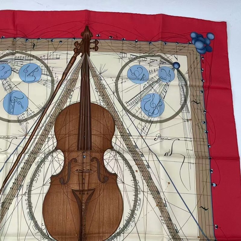 Hermes Scarf Silk Carre 90 Music Of The Spheres La Musique Des Spheres Red