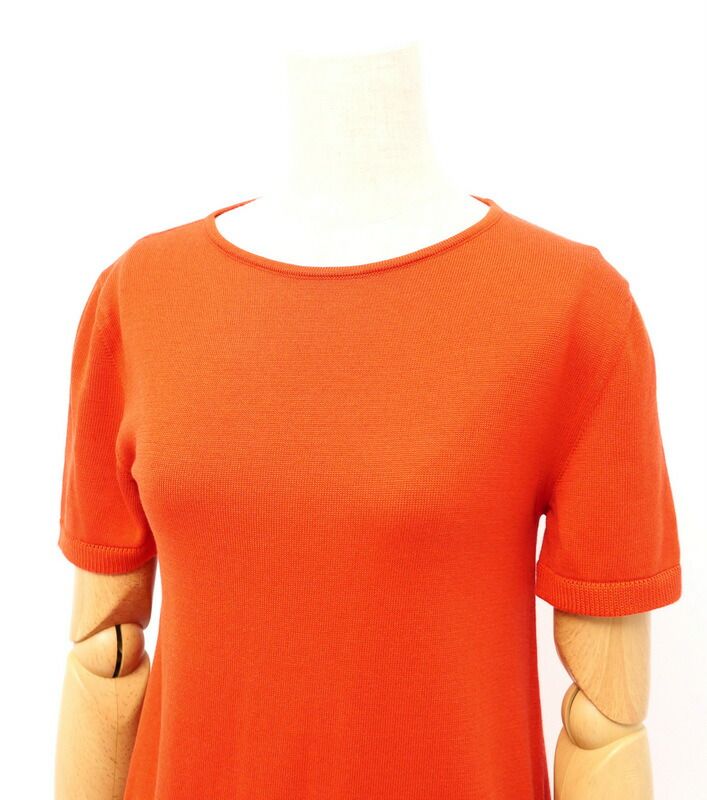 Hermes Knit Size 34 Short Sleeve Sweater Silk And Cotton [made In Italy
