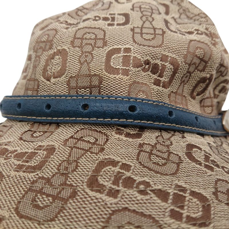 Gucci Bucket Hat Horsebit Brown Beige Green Size M