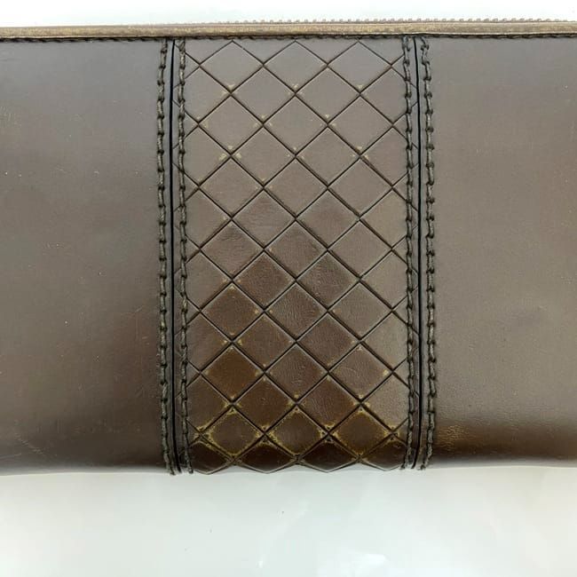 Bottega Veneta Round Zipper Long Wallet Ec22288 Brown