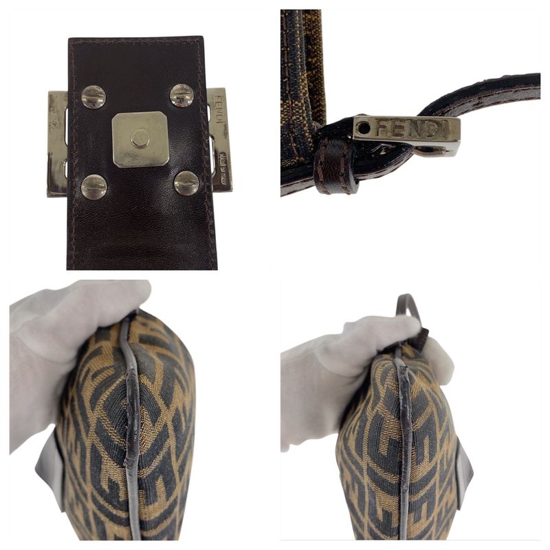 Fendi Zucca Mamma Bucket Brown Canvas 2241 26766 009 Shoulder Bag Handbag Women