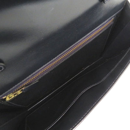 Hermes Tassel Vintage Box Calf Navy Gold Hardware 00R Engraved Shoulder Bag