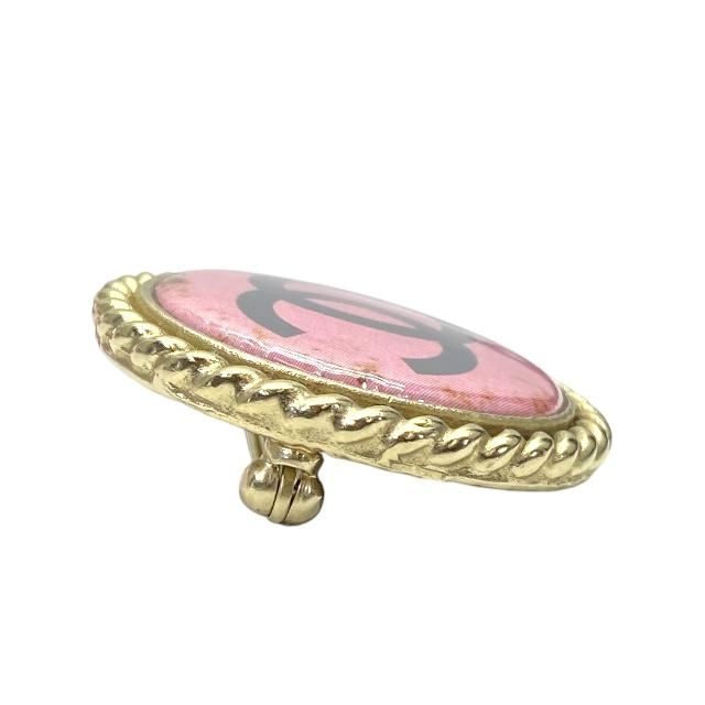 Chanel Brooch Pin Brooch Accessories Small Accessories Coco Mark GP Gold Pink