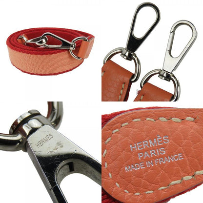 Hermes Shoulder Bag Evelyn TPM Togo Salmon Pink Red Silver Hardware □Q Engraved