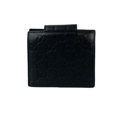 Gucci Guccissima GG Pattern Logo Hardware Plate Leather Bifold