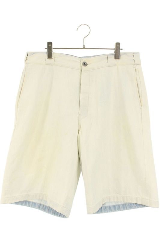 Prada Gep338 Triangle Logo Plate Denim Bermuda Half Pants Men's 50