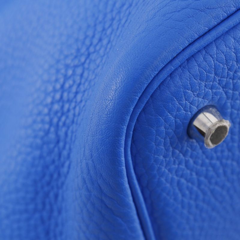 Hermes Picotin Lock MM Taurillon Clemence Blue Idylla Blue X Ladies Handbag