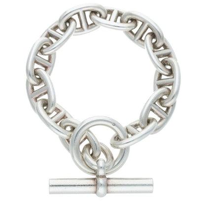 Hermes Chaine D'ancre TGM Chaine D'ancre TGM Silver Bracelet Men's 12link