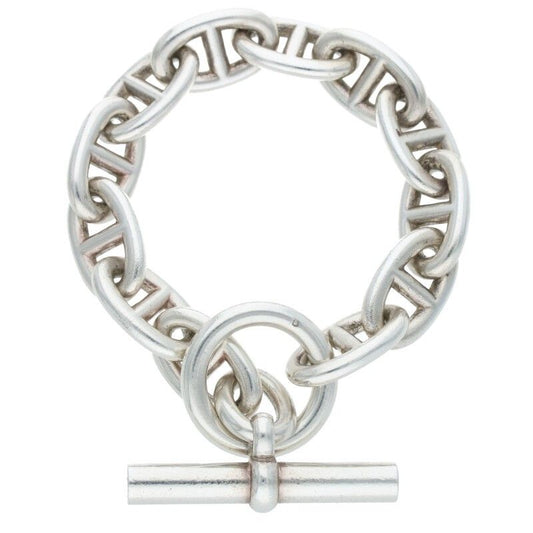 Hermes Chaine D'ancre TGM Chaine D'ancre TGM Silver Bracelet Men's 12link