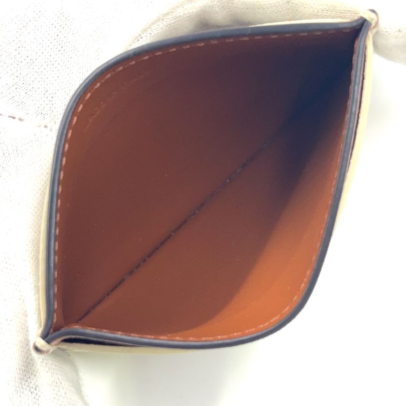 Celine Triomphe Logo Passcase Leather Brown Beige And White Card Case