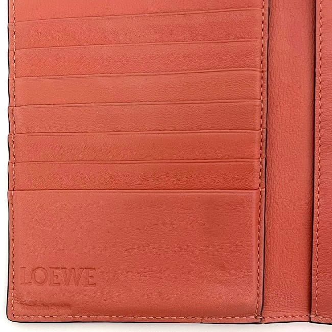 Loewe Bifold Wallet Vertical Wallet Small Beige