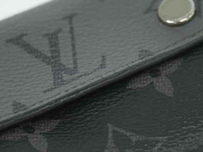 Authentic Louis Vuitton LV Discovery Monogram Eclipse Fold Wallet Black Gray